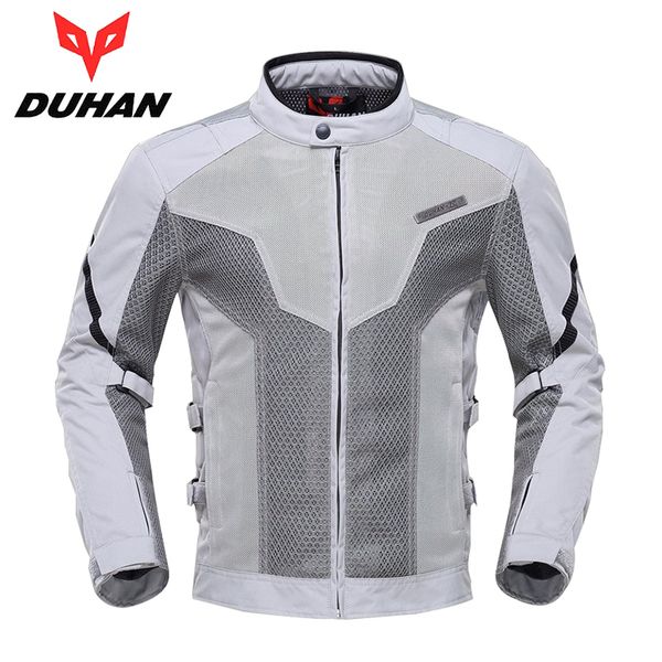 

duhan men summer motorcycle racing jacket motocross off road clothes touring travel riding clothing 7 pcs protective gear