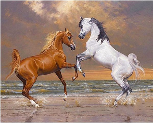 

full square/round drill 5d diy diamond painting "horse" embroidery cross stitch mosaic home decor art experience toys gift a0306