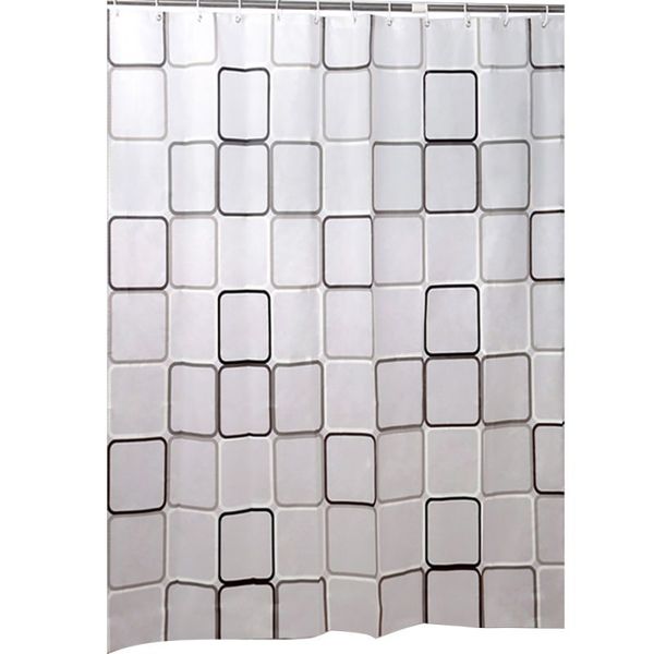 

180cm*180/200cm shell fish bathroom waterproof mildew proof shower curtain with curtain hooks rings 12pcs