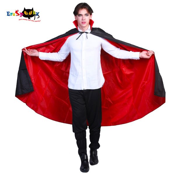 

eraspooky carnival gothic scary halloween costumes for vampire cloak cosplay men dracula black long cape party outfit, Black;red
