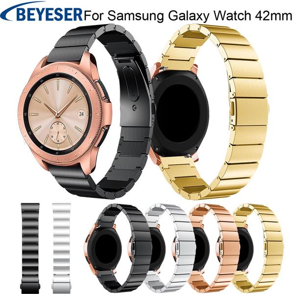

for samsung galaxy watch 42mm strap wrist band for samsung galaxy watch 42mm band stainless steel magnetic loop strap, Black;brown