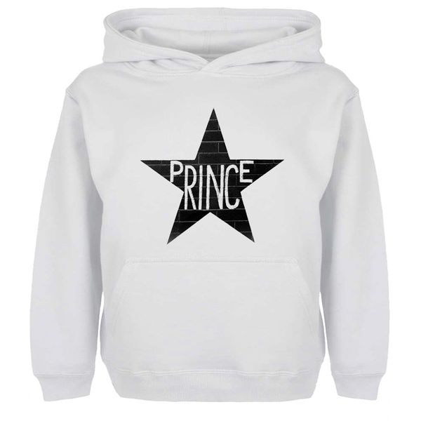 

prince rogers nelson star print spring autumn winter hoodie men women hip hop sweatshirt boy girl cotton hooded jackets, Black
