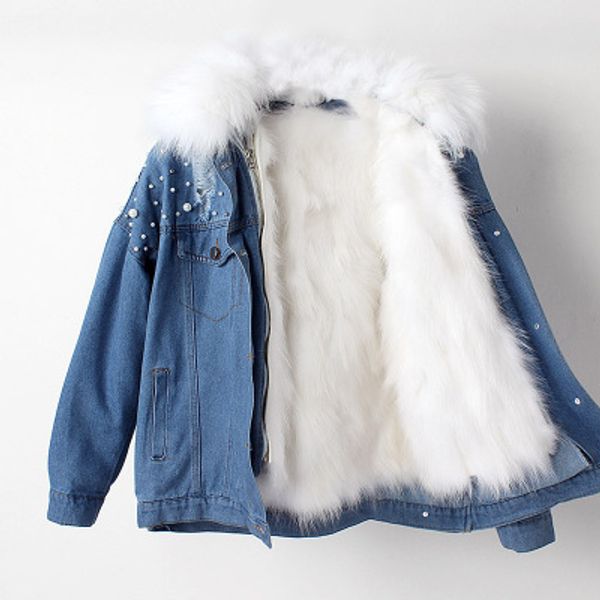 

2018 pony embroidered white raccoon liner parkas, Black