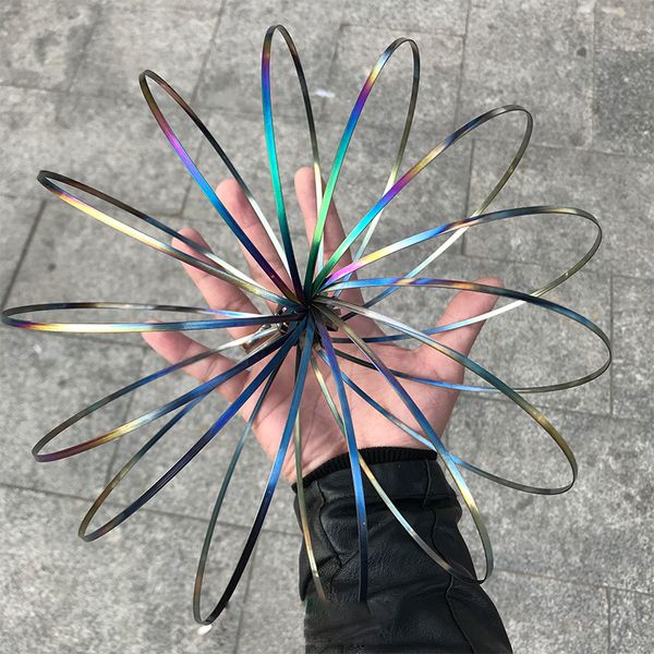 

цветные toroflux поток кольцо игрушка голографическая по во время движения создает кольцо поток радуга поток кольца лучшие игрушки для детей