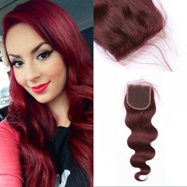 99j Closure Body Wave Cambodian Human Hair Middle Free 3 Way Part