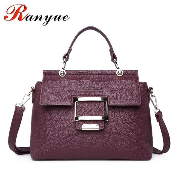 

ranyue pu leather women's handbags shoulder bag ladies hand bags stone casual women bag large capacity handbag sac