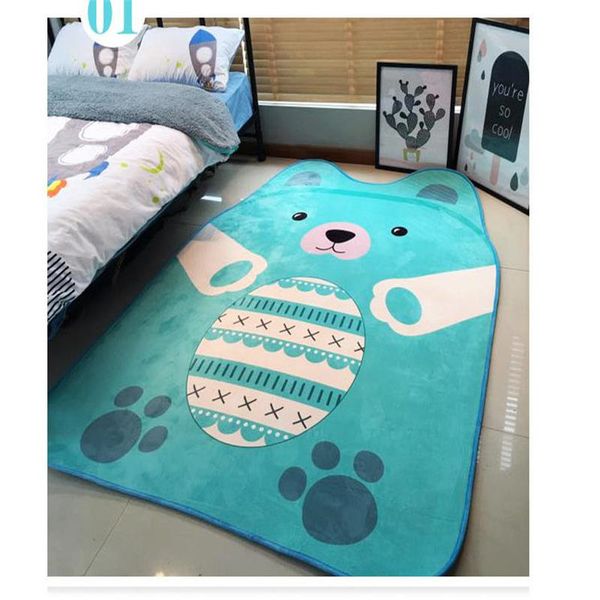 

140x190cm flax cartoon animal carpets for living room children bedroom rugs and carpets comfortable flax area rug kids play mat