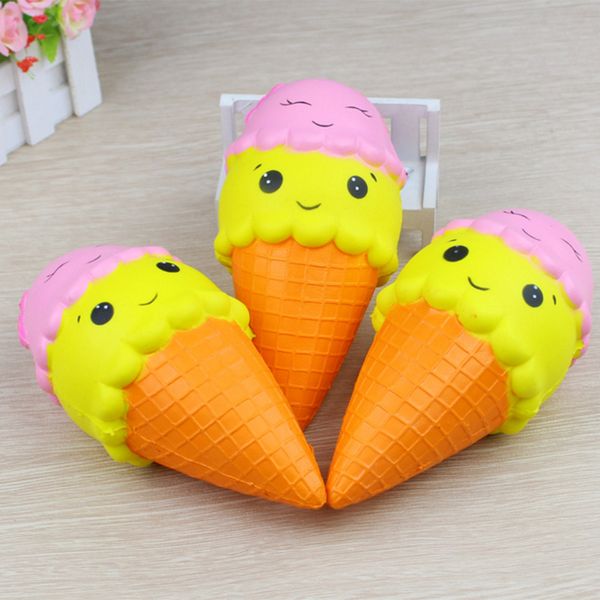 

Giant 18cm Smile Face Ice Cream Squishy Double Head Torch Slow Rising Cone Jumbo Squeeze Decompression Toys 50pcs