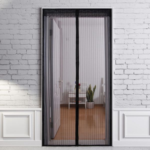 

1pc door screen mosquito curtain mesh door mosquito net on magnets hand-anti bug protect from insects 1*2.1m drop shipping