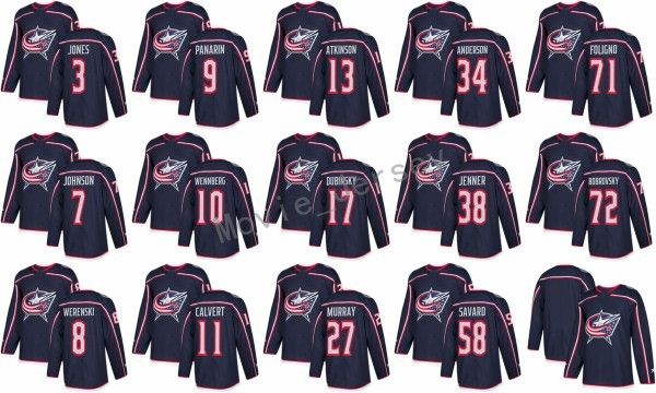 

Columbus Blue Jackets 3 Seth Jones 38 Boone Jenner Jerseys 2018 New 7 Jack Johnson 77 Josh Anderson 11 Matt Calvert 27 Ryan Murray Blue