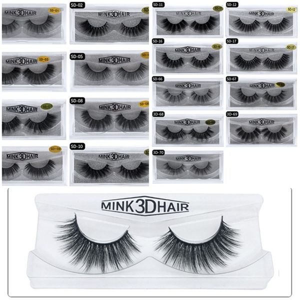 

in stock 3d mink eyelashes makeup false eyelash natural fake lashes 3d eyelashes extension beauty tools 20 styles 24 hour dhl shipping free