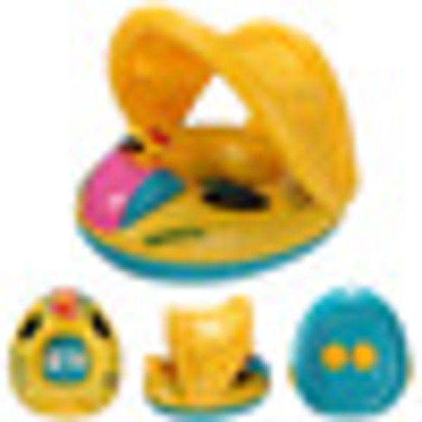 

swim pool float swimming rings safety baby infant swimming float inflatable adjustable sunshade seat boat ring