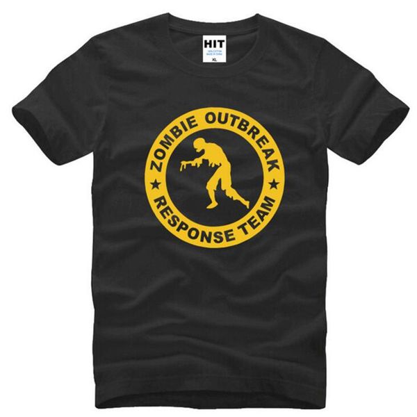 

zombie outbreak response team printed t shirts men new summer short sleeve o-neck cotton men's t-shirt novelty cool mens tee, White;black