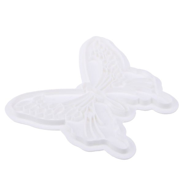 

2pcs butterfly cake fondant decorating sugar craft cookie mold perfect for making cake, fondant cake, cookie, and chocolate