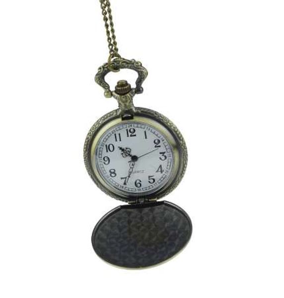 

quartz pocket watch bronze dial men women pendant pocket chain watch gift reloj de bolsillo relogio de bolso steampunk watch, Slivery;golden