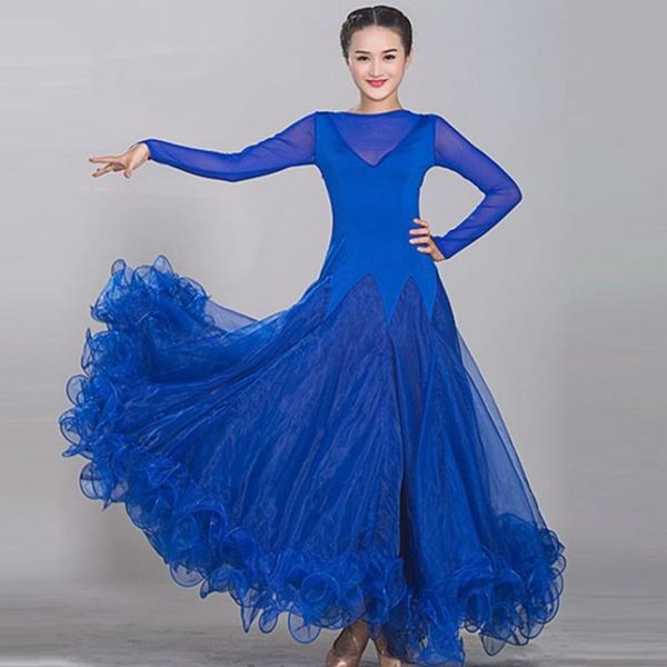 

9 colors ballroom dance dresses lady's simple style blue tango waltz dancing skirt ballroom dance competition dress, Black;red