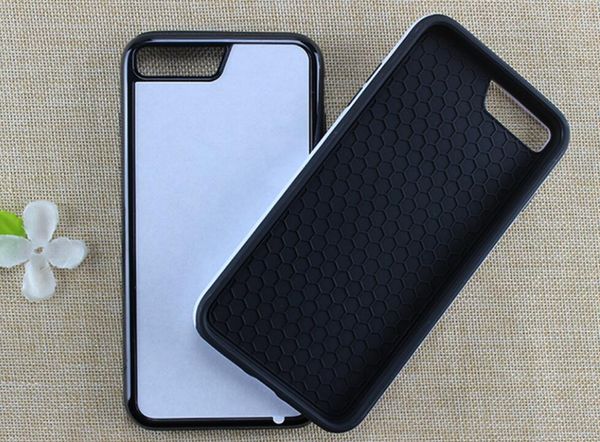 

sublimation 2 in 1 tpu+pc tough dual case for iphone x xs 5s 6s 7 8 plus with aluminum inserts and glue 100pcs/lot