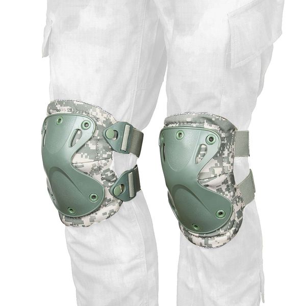 

tactical protective gear knee pads knee elbow protector set green color protective pads for outdoor sports pp10-0008b, Black;gray