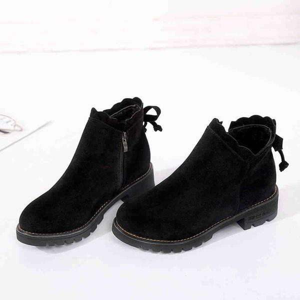 

sagace 2018 spring&autumn women low heel ankle boots side zipper ladies short black booties women non-slip shoes large