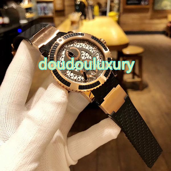 men's black analog anti reverse bezel watch