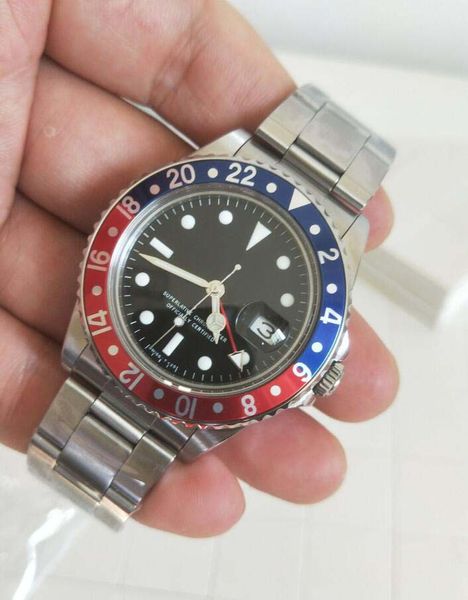 

Высокое качество ВР завод последняя версия 1675 ГМТ Vintage Luxury Watches 40 мм черный циферблат Азии 2813 механические автоматические мужские часы