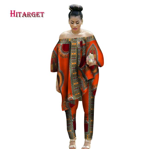 

2017 african women 2 piece set dashiki cotton print wax crop and skirt set good sewing african women suits clothes wy1513, Red