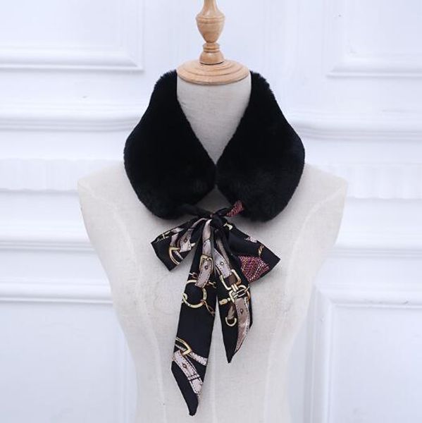 

the new autumn/winter 2018 model is available in imitation of fur fur collared by otter rabbit fur to keep warm scarf coats fake collar wome, Blue;gray