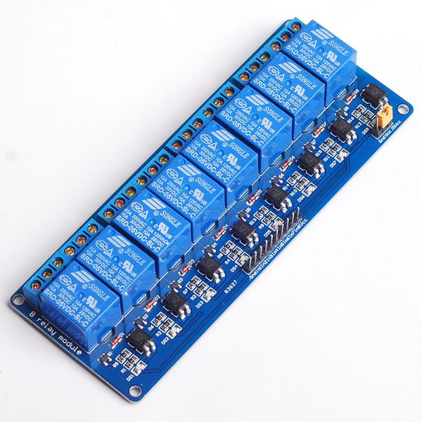 

8 Channel Relay Module Board PLC Control Board Relay with Optocoupler DC 5V 12V 24V Optional