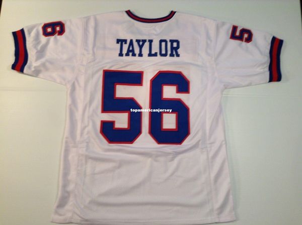

retro custom sewn stitched lawrence taylor white mitchell & ness jersey men's football jerseys rugby, Black;blue