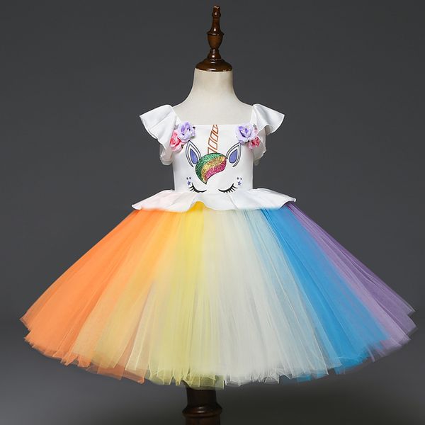 

baby girl embroidery princess dress for wedding party kids birthday clothes for toddler girl children fashion christmas clothing, Red;yellow