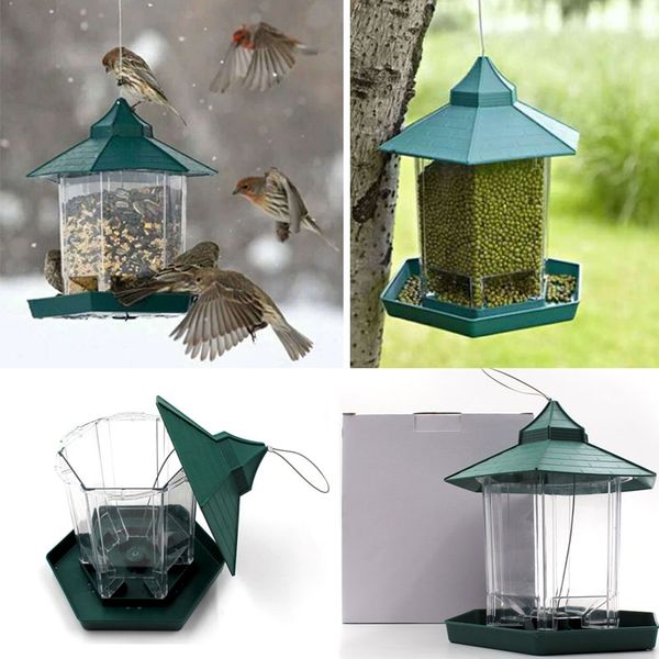 2020 Wild Bird Feeders Plastic Food Container Outdoor Hanging