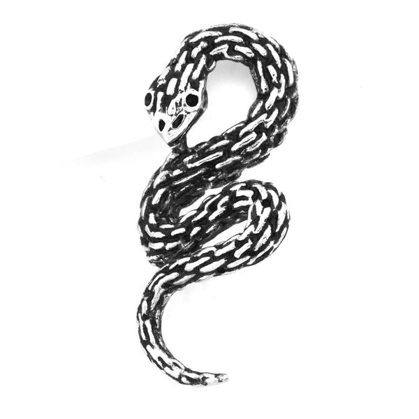 

fanssteel stainless steel men's women's punk vintage jewelry spiral snake pendant biker pendant gift for brothers fsp15w71, Bronze;silver