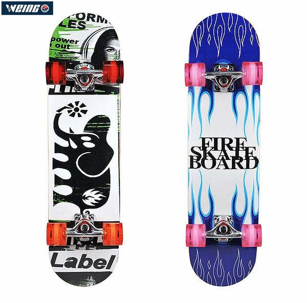 

weing 522 four big wheel professional wooden skateboard longboard double snubby skid
