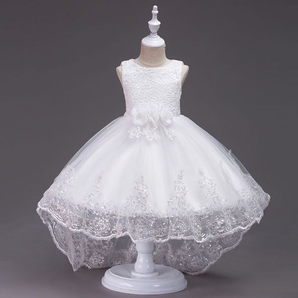 

Белое кружево длинное платье модные цветочные платья крючком для девушки цветка