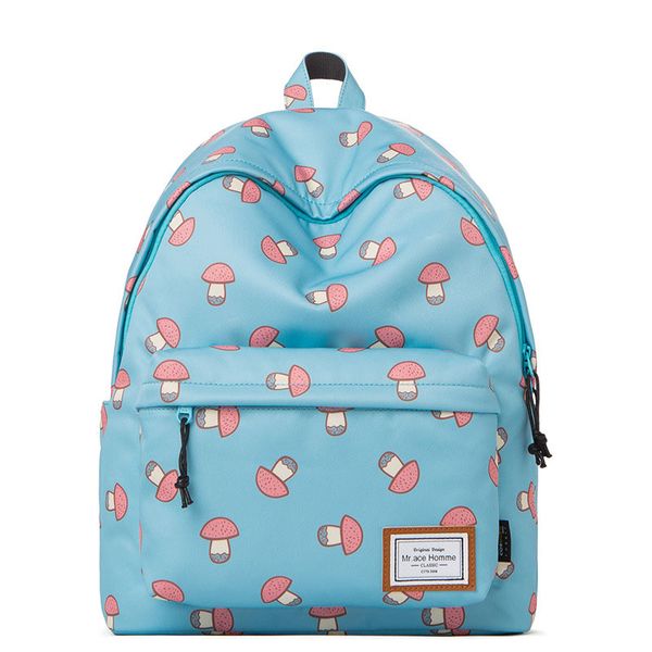 

new bag fashion leisure shoulder bag college fresh backpack cordura fabric mushroom printwomen backpack