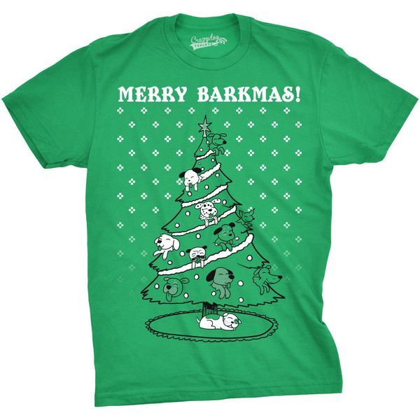 Acheter Détails Zu Mens Merry Barkmas Drôle Amant De Chien Sapin De Noël Vacances T Shirt Casual Drôle Livraison Gratuite Unisexe Tee Cadeau De 1028