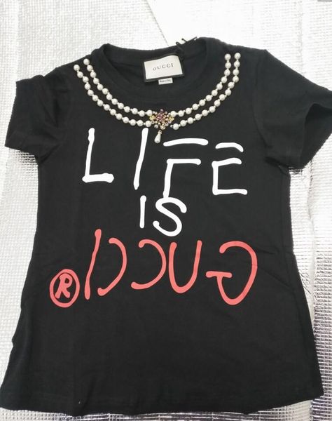 

Star with the briti h tyle of the briti h and american women hand nail pearl the letter printed hort leeve t hirt bead hort leeve