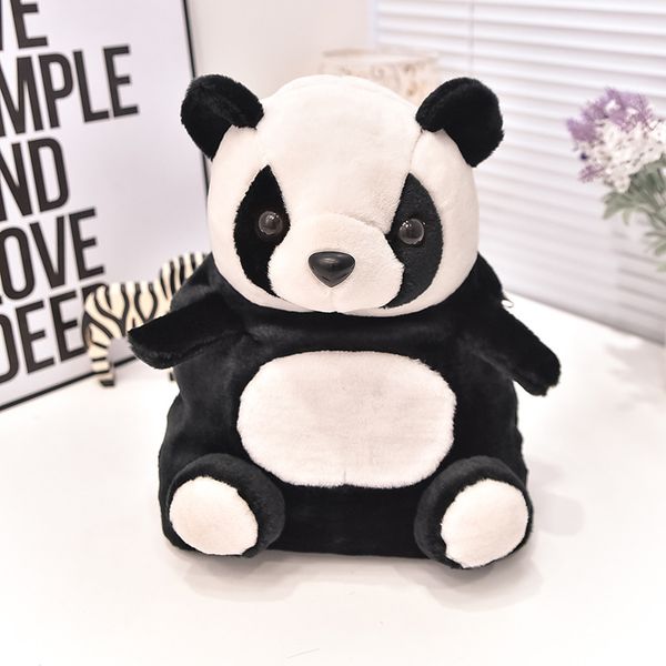 

boys cute soft panda backpacks kids gift kindergarten plush schoolbags children toys teenager girl double shoulder bags
