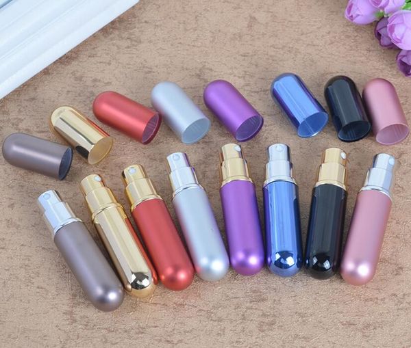 Fashion Gold Protable 6ml Mini Empty Refillable Perfume Atomizer Bottle Travel Scent Pump Spruzzo portatile