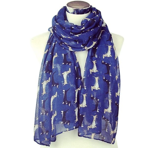 

dachshund scarves blue sausage women scarves costumes accessories, Silver