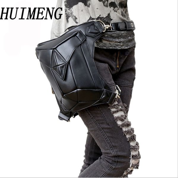 

huimeng new men waist pack leg bag waterproof waistpack motorcycle fanny pack drop belt pouch fanny waist belt bag stock