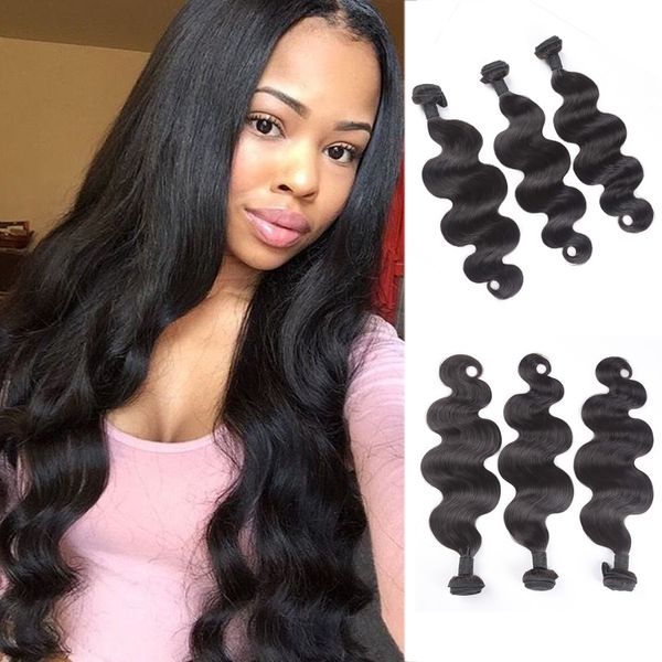 Brazilian Body Wave Human Hair Bundles Weave 3 Bundle Deals 100