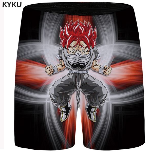 

kyku short men black shorts goku muscle casual shorts cool mens beachshort cargo 3d print summer 2018 new big size