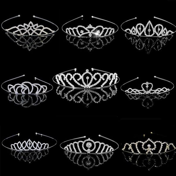 

2019 new bridal girl headpieces for wedding jewelry new fashion elegant water drill bit bridal head jewelry crown, Silver