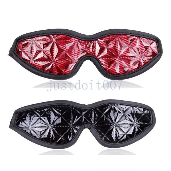 Bondage couro mask máscara de olhos de olhos restrições patch blinder óculos de proteção de dormir # R43