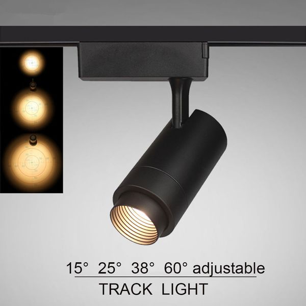 2019 Beam Angle Adjustable 12w 7w 15w 10w Cob Led Track Light Spot Light Ceiling Mounted Rail Track Lamp Decorative Led Spotlight From Grege 38 49