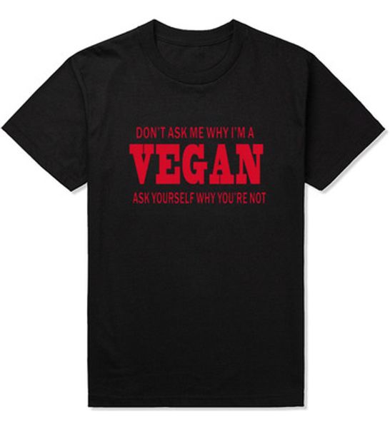 

Men Summer T-Shirt Eur Plus Size I am Vagan Printed Short T Shirt Short Sleeves Male Tee