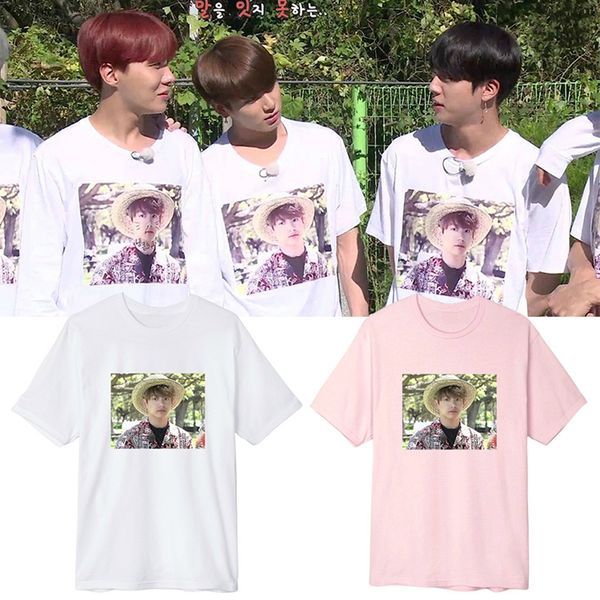 

good sale bts kpop jungkook hawaii 100% cotton t-shirts men/women spring cool summer short tshirt casual plus size