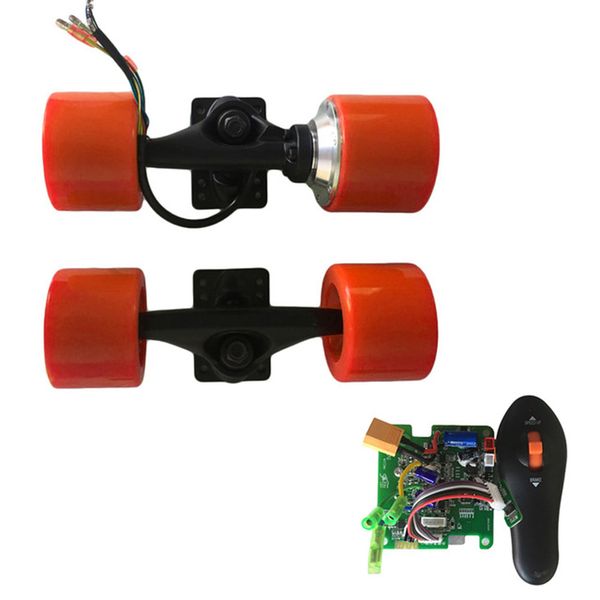 

diy new electric longboard 72mm hub brushless motor kit skateboard truck wheels 6 inch single motor drive aluminum flange truck