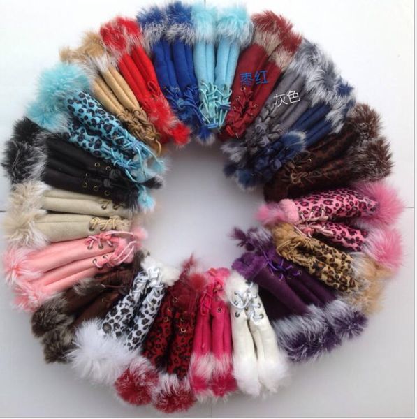 

rabbit fur gloves lady' winter fingerless gloves half-fingers gloves ing, Blue;gray